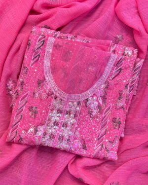 Zayra - Diamond Georgette Three-Piece