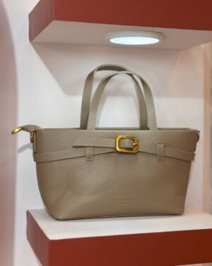 Women's Grey Brown Grey PU Leather Handbag