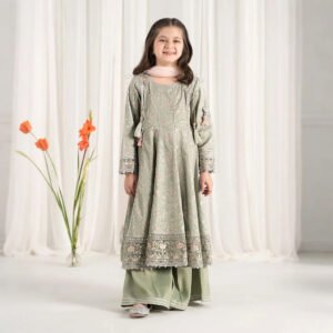 Farah - Embroidered Cotton Kids Suit