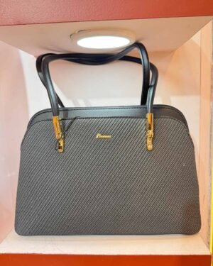 Women’s Black PU Leather Medium Handbag