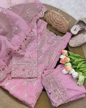 Shahnaz - Organza Embroidered Suit Set