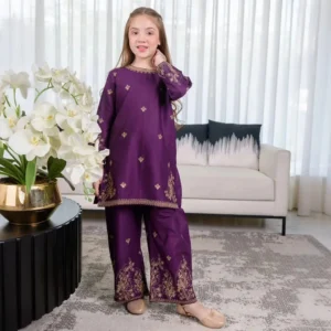 Haniya - Floral Embroidered Kids Suit