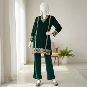 Sea Green - Luxury Velvet Winter Co-Ord Set