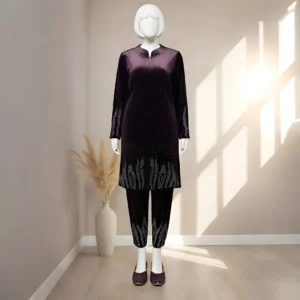 Wine - Premium Velvet Co-Ord Set